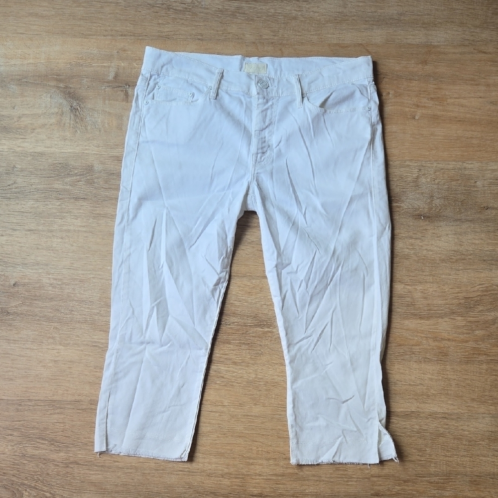 MOTHER Looker Ankle Fray Bermuda Pants Sz 30